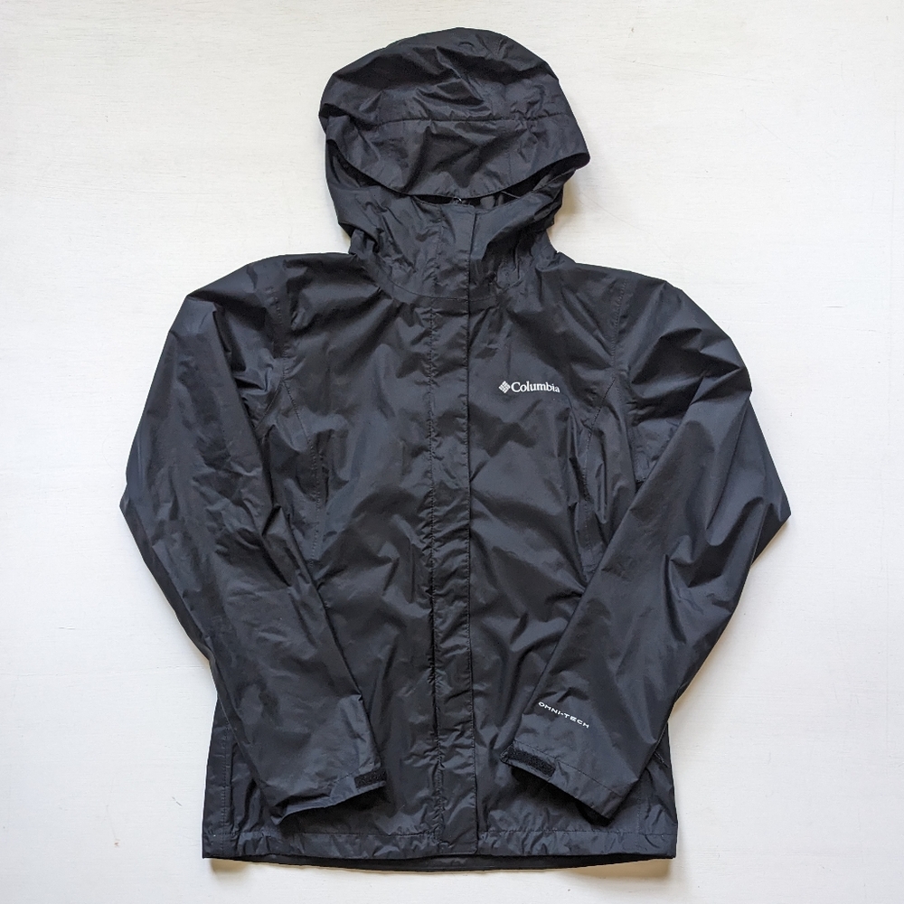 Columbia Women's Inner Limits Hooded Black Rain Jacket XS